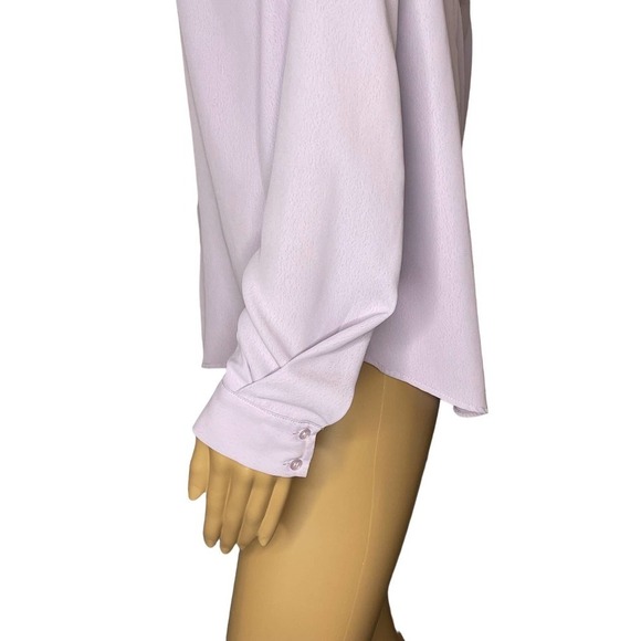 H&M Women's Bishop Sleeve Slit detail Blouse in Lilac Size 4‎ - Picture 5 of 10